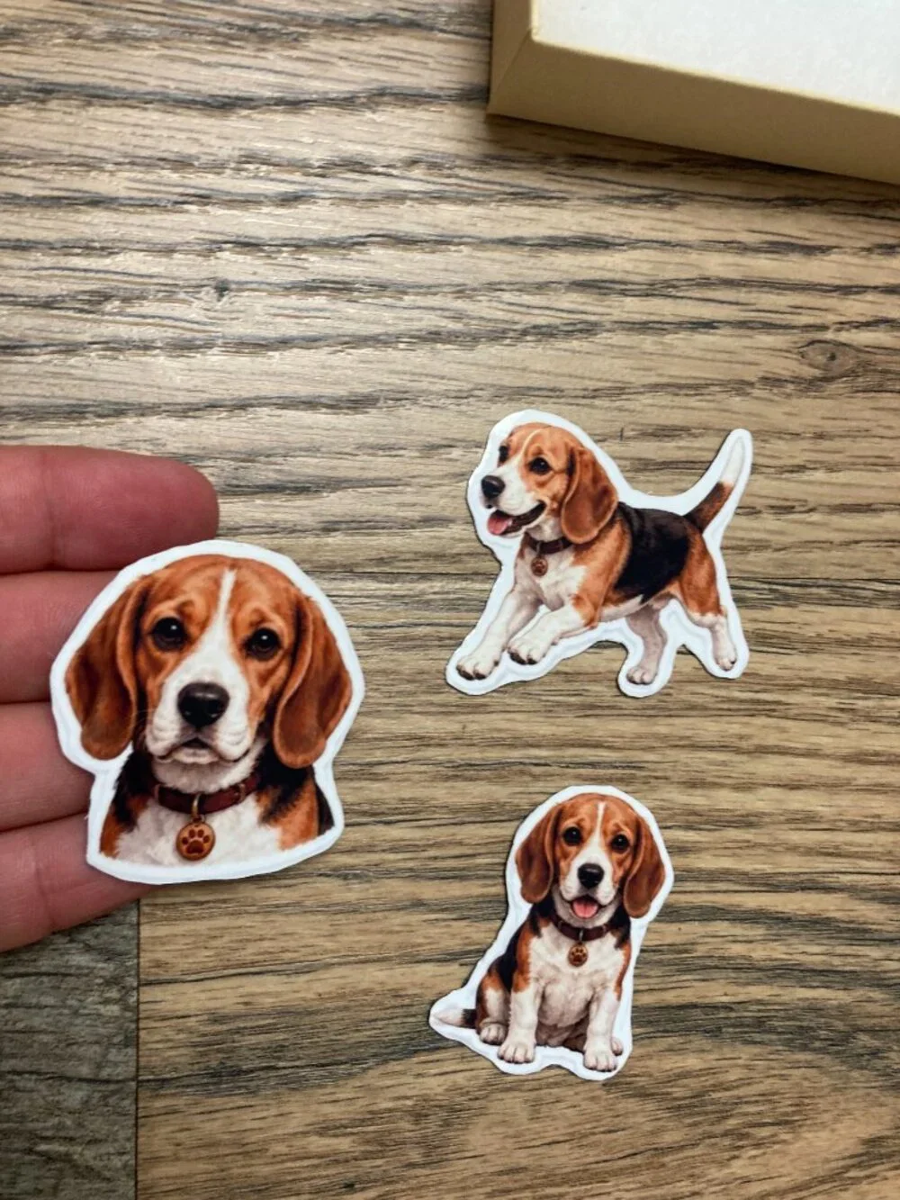 3 Beagle Dog Magnets Puppy Refrigerator Fridge Decor Cute Dog Lover Gift Set
